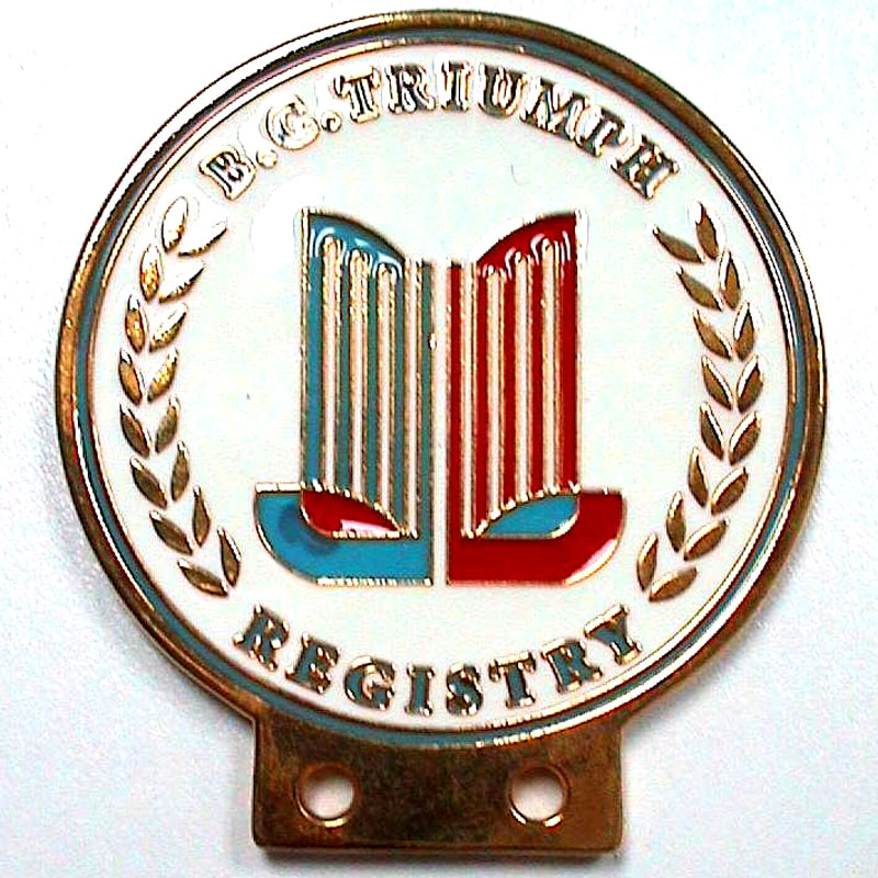 British Columbia Triumph Registry car badge